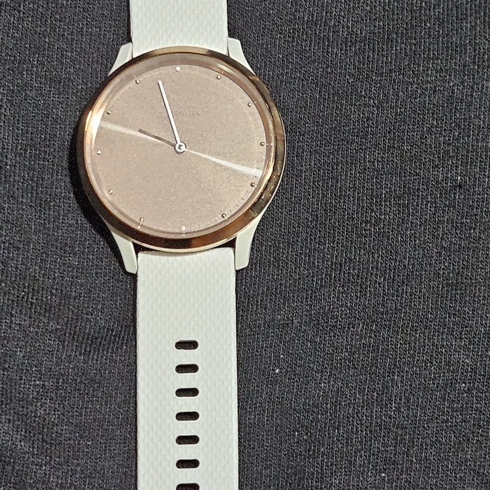 Garmin White and Gold Smartwatch